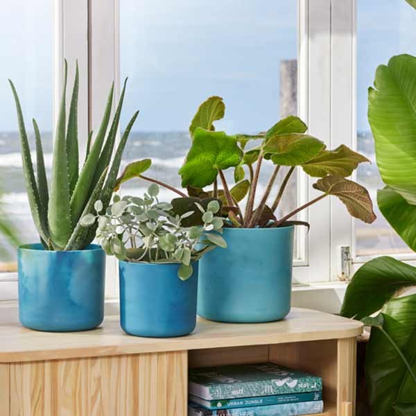 Elho The Ocean Collection Round Atlantic Blue 18cm Flower Pot