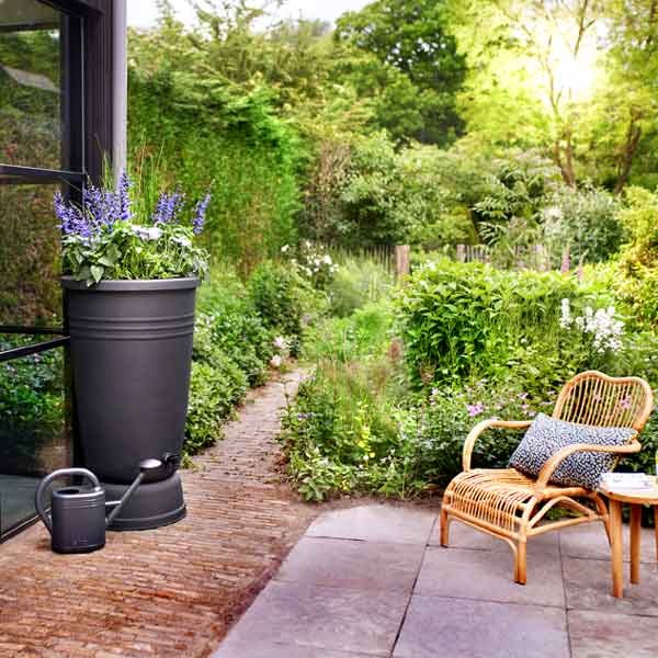 Elho Green Basics Rainbarrel Plus Living Black 200 Litres