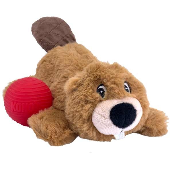 KONG Cozie Pocketz Beaver Medium Dog Toy