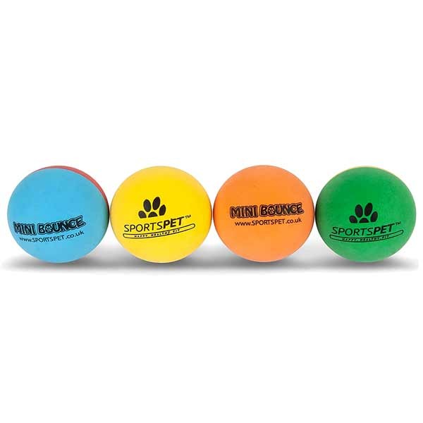 Sportspet Mini High Bounce Ball 45mm 4 Pack