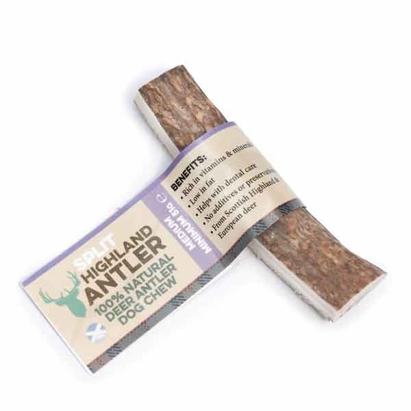 Nova Chews Highland Split Antler 100% Natural Chew Medium Single Dog Treat