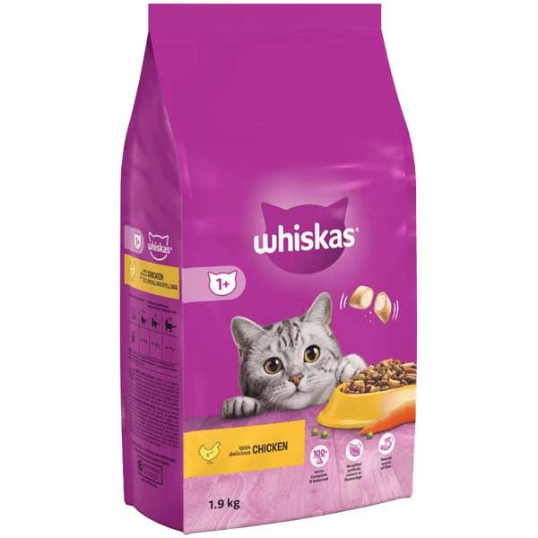 Whiskas Chicken Adult 1.9kg Dry Cat Food