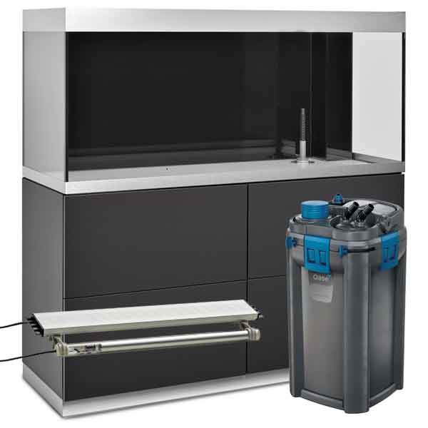 Oase HighLine 400 Anthracite Aquarium & Cabinet Kit (with BioTherm 600)