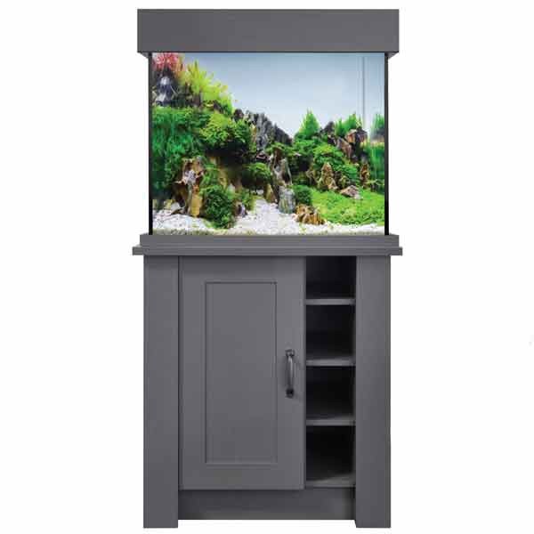 Oakstyle 110 Litres Slate Grey Aquarium & Cabinet Kit