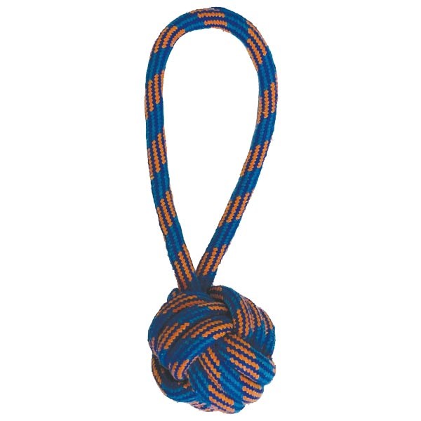 Essentials Ropee Ball Tugger Blue Mix