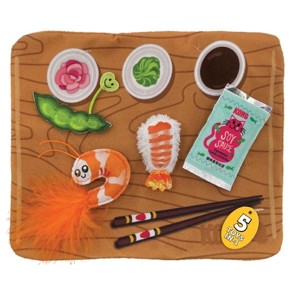 KONG Pull-A-Partz Sushi Catnip Toy