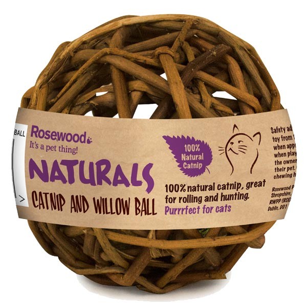 Rosewood Naturals Willow & Catnip Ball Single Cat Toy