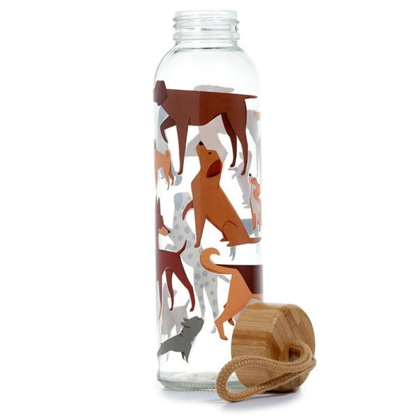 Barks Dog Glass Water Bottle 500ml