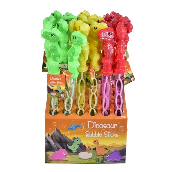 Dinosaur Bubble Stick Assorted Colours