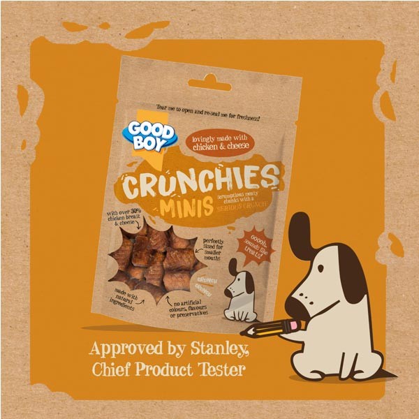 Good Boy Crunchies Mini Chicken & Cheese 54g Dog Treat