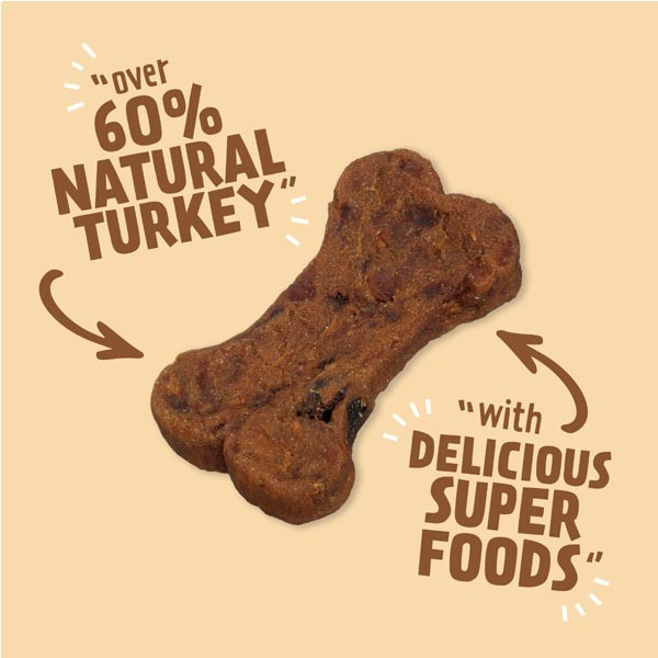 Good Boy Superlicious Turkey with Brown Rice & Cranberry Bone 70g Dog Treat