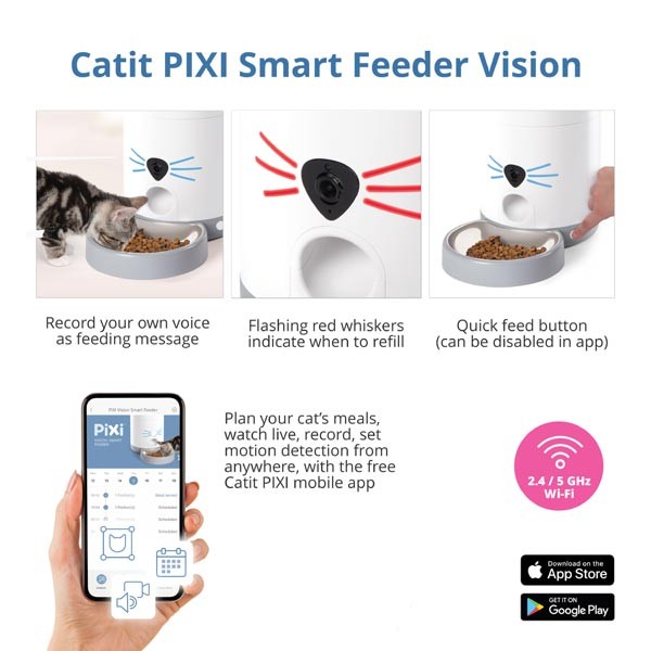 Catit Pixi Vision Smart Dry Cat Food Feeder