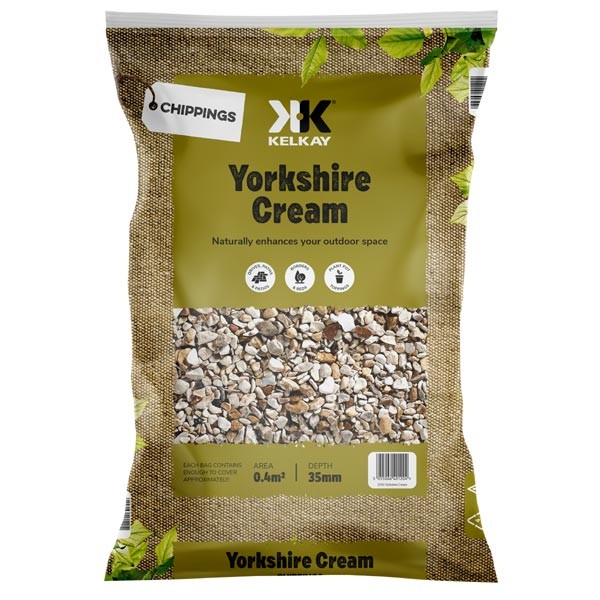 Yorkshire Cream Stone Coloured Chippings 15-25mm