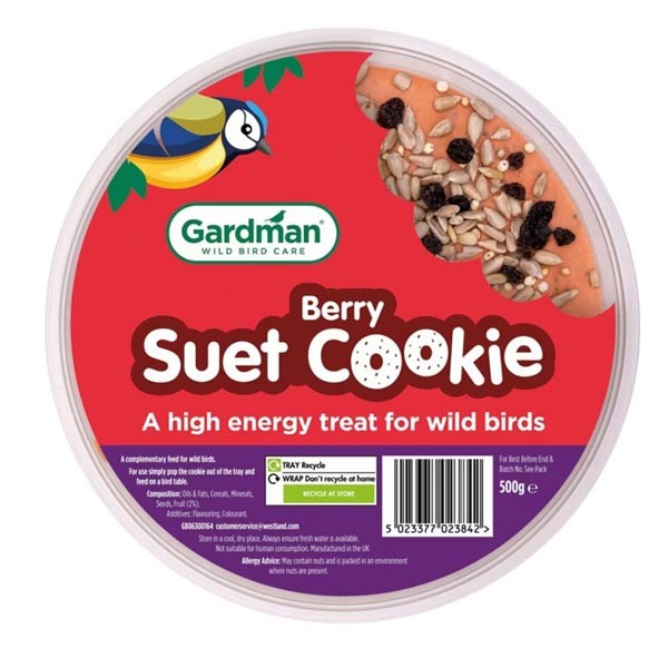 Gardman Wild Bird Care Berry Suet Cookie 500g