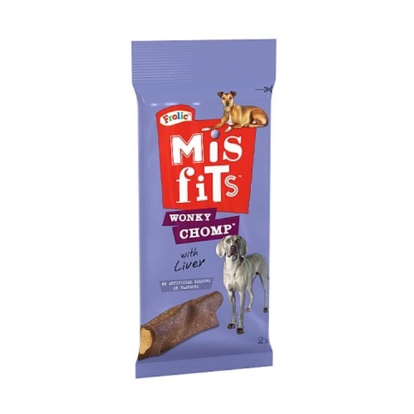 Misfits Wonky Chomp Liver 2 Sticks Dog Treat