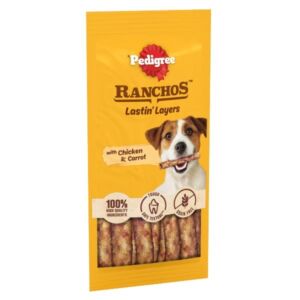 Pedigree Ranchos Lastin' Layers Sticks Chicken & Carrot 4 Pack Dog Treat