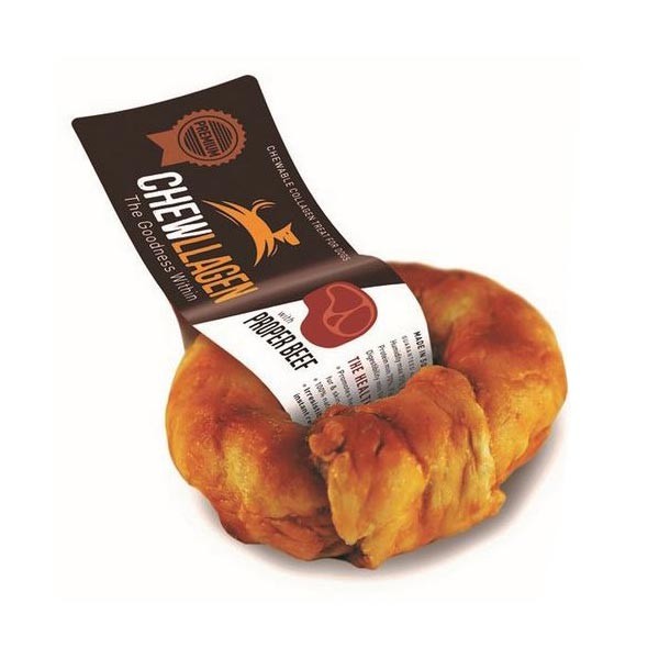 Chewllagen Donut 3.5" Beef Dog Treat