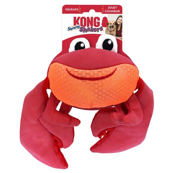 KONG Shakers Shimmy Crab Medium Dog Toy