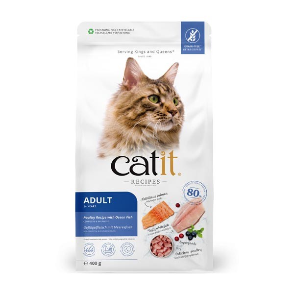 Catit Recipes Adult Poultry with Ocean Fish 400g Dry Cat Food