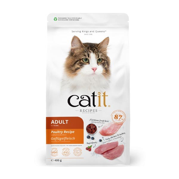 Catit Recipes Adult Poultry Recipe 400g Dry Cat Food