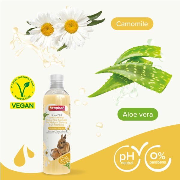 Beaphar Small Animal Shampoo with Camomile & Aloe Vera 250ml