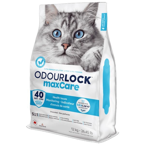 Intersand OdourLock maxCare Cat Litter Unscented 12kg