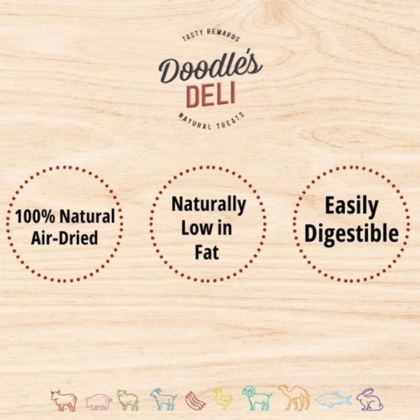 Doodles Deli Air Dried Lamb Pizzle 100g Dog Treat