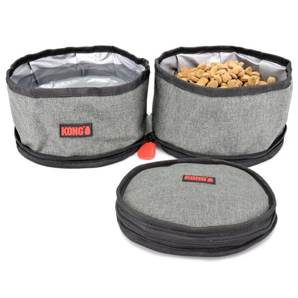 KONG Travel Fold-Up Double Bowl