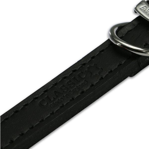 Ancol Classic Leather Collar Black Size 2