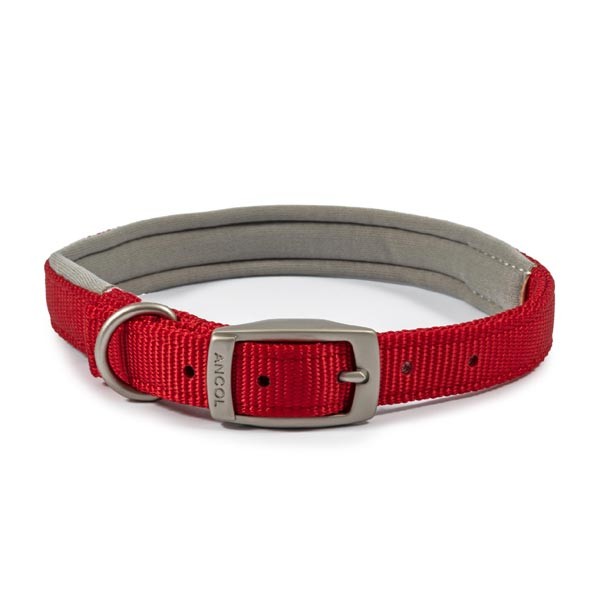 Ancol Padded Viva Collar Red Size 5