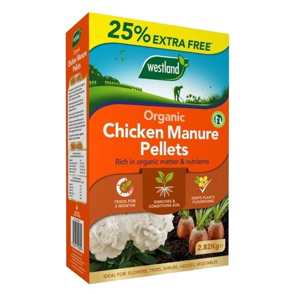 Westland Organic Chicken Manure Pellets 2.25kg + 25% Extra Free