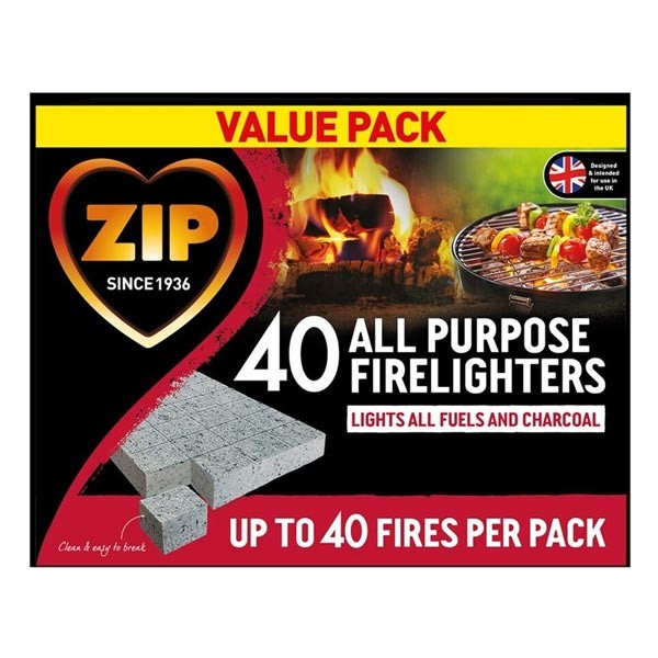 Zip All Purpose Firelighters 40 Pack