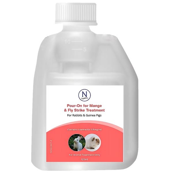 Naqua Pour On Mange & Flystrike Treatment Ivermectin 125ml