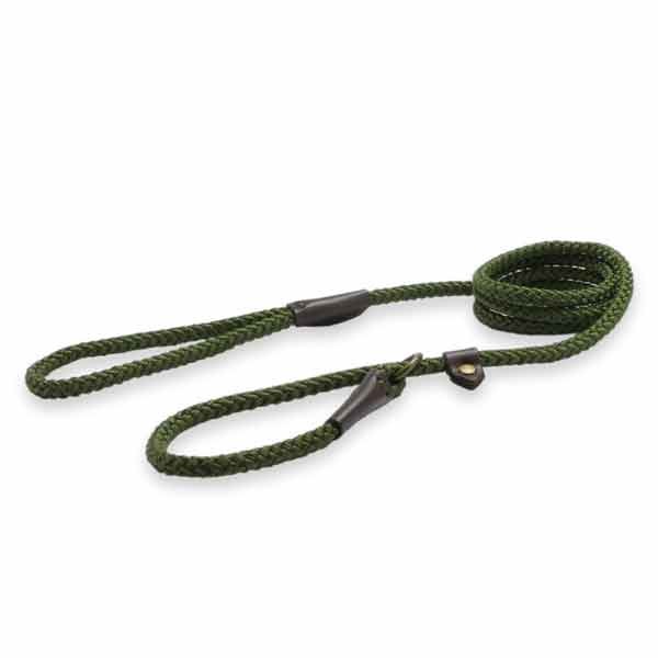 Ancol Heritage Rope Slip Lead Green 1.5m x 8mm