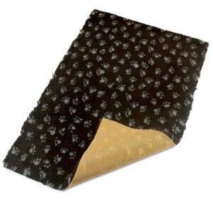 Veterinary Bed Non-Slip Black Paw (per metre)