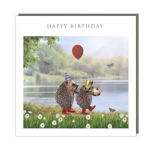 The Light Hearted Collection "Happy Birthday Hedgehogs" Card