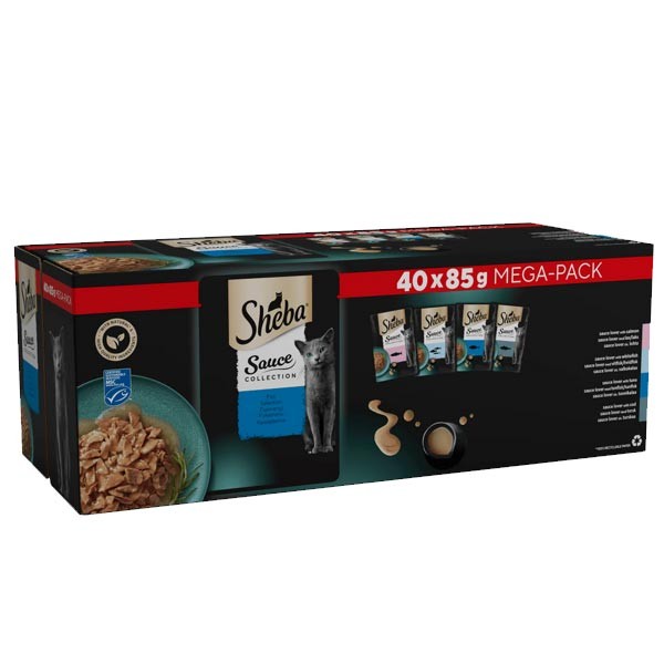 Sheba Sauce Collection Fish 40x85g Wet Cat Food