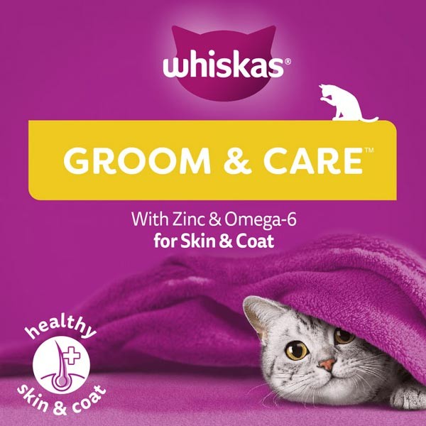 Whiskas Groom & Care with Chicken Adult Cat Treats 45g