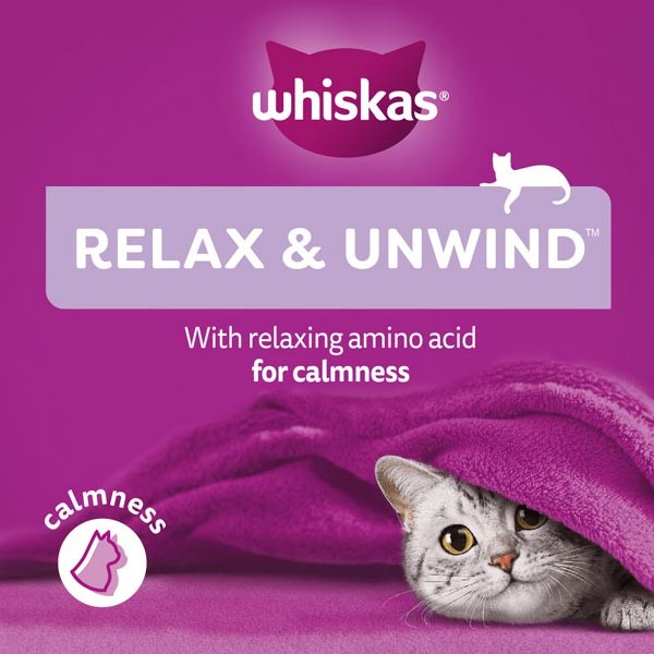 Whiskas Relax & Unwind with Chicken Adult Cat Treats 45g