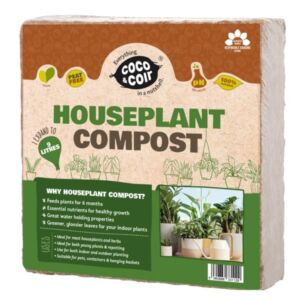 Coco & Coir Houseplant Compost Brick 9 Litres