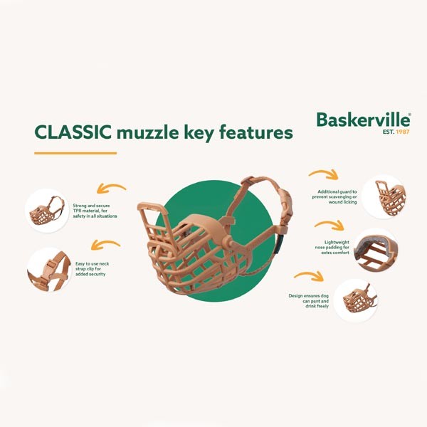 Company of Animals Baskerville Classic Basket Muzzle Size 10 (Great Dane)