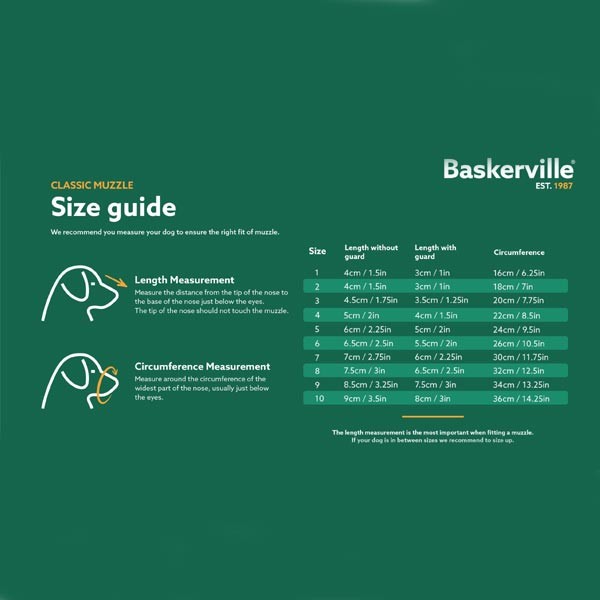 Company of Animals Baskerville Classic Basket Muzzle Size 10 (Great Dane)