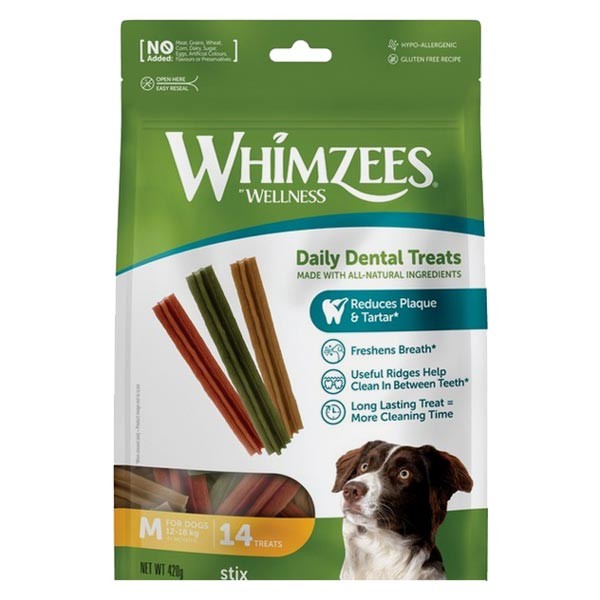 Whimzees Dental Stix Stix Medium 14 Pack