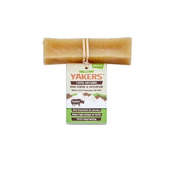 Yakers Yak Milk Dog Chew Apple Medium Single Dog Treat