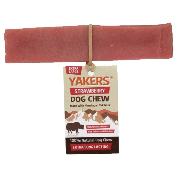 Yakers Yak Milk Dog Chew Strawberry Extra Large