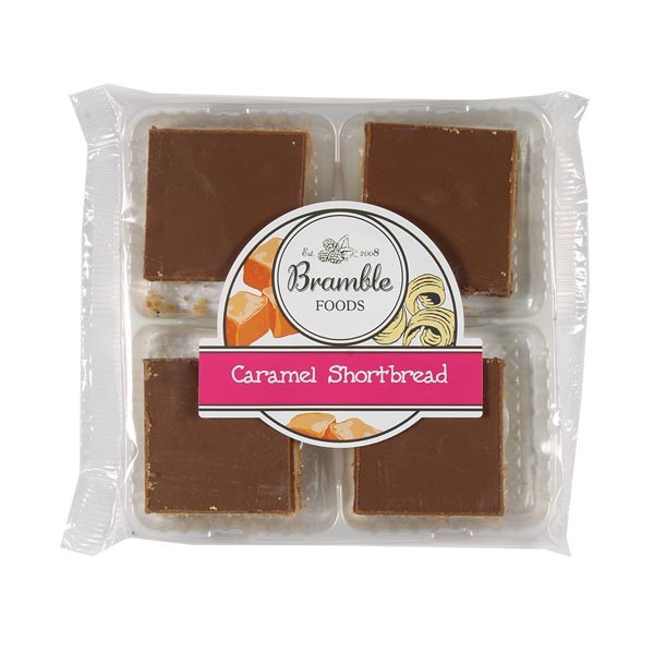 Bramble Foods Caramel Shortbread Squares 4 Pack