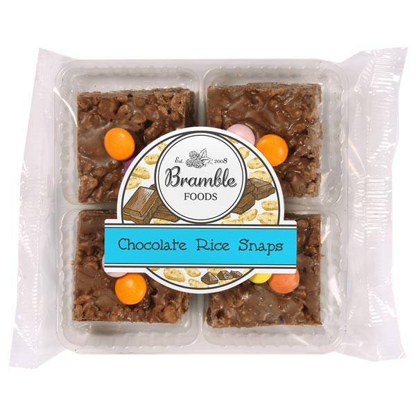 Bramble Foods Chocolate Rice Snaps Squares 4 Pack