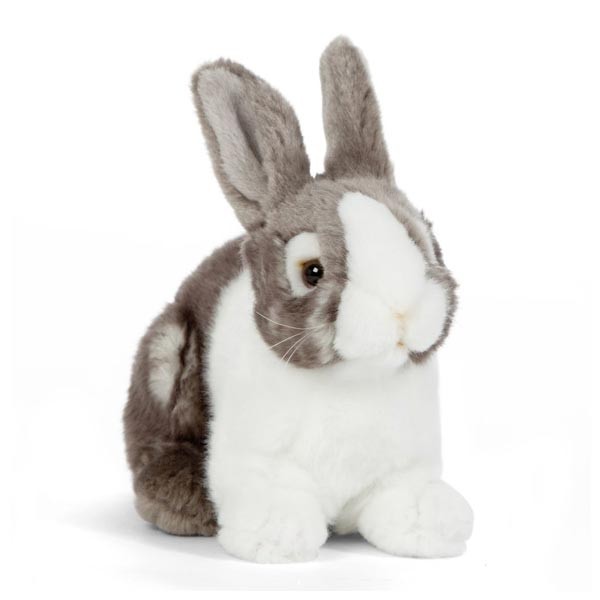 Living Nature Grey Pet Rabbit Soft Toy