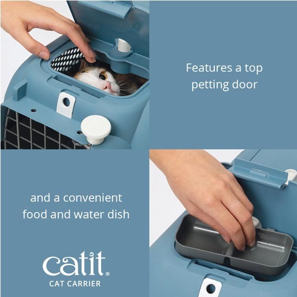 Catit Cat Carrier Blue Grey Small