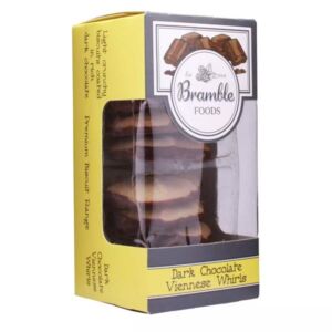 Bramble Foods Half Coated Dark Chocolate Viennese Whirls 150g